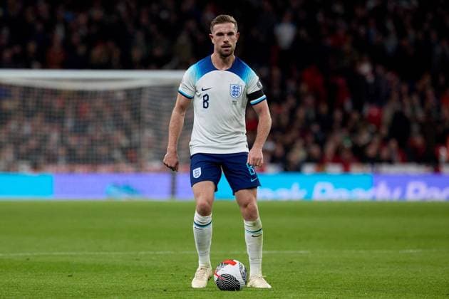 LONDON, ENGLAND - NOVEMBER 17: Jordan Henderson of England in action during the UEFA EURO, EM, Europameisterschaft,Fussball 2024 group C qualification round match between England and Malta at Wembley Stadium, London, United Kingdom on November 17, 2023 UEFA EURO 2024 qualification round - Malta vs Ukraine
