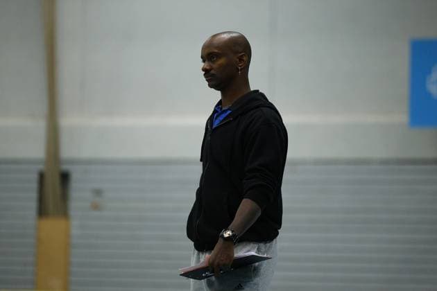 Volleyball I Herren I Saison 2023-2024 I 2. Bundesliga Nord I 7. Spieltag I Kieler TV - PSV Neustrelitz I 19.11.2023 Trainer Jonathan Kendrick Scott (PSV Neustrelitz) Kiel Hein-Dahlinger-Halle Schleswig-Holstein Deutschland Copyright: xLobeca JasperxLorenzx