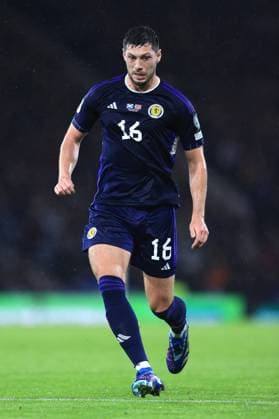 Football - UEFA EURO, EM, Europameisterschaft,Fussball 2024 Qualifying (Group A) - Scotland v Norway 19th November 2023 - UEFA EURO 2024 Qualifying (Group A) - Scotland v Norway - Scott McKenna of Scotland - Photo: Simon Stacpoole Offside. Glasgow UK Copyright: xSimonxStacpoolexOffside