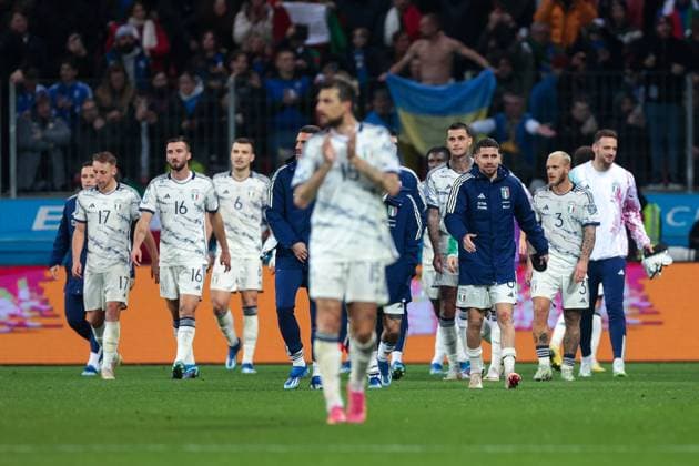 20.11.2023, Fussball, Saison 2023 2024, UEFA EM Qualifikation, Gruppenphase, 8. Spieltag, Ukraine - Italien, Die italienische Nationalmannschaft hat sich für die EURO 2024 qualifiziert, Leverkusen BayArena NRW Deutschland xRHR-FOTO DEx Copyright: DennisxEwert RHR-FOTOx RHR-FOTO DE