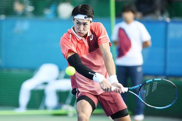Yosuke Watanuki (JPN), NOVEMBER 21, 2023 - Tennis : Men s Singles 1st Round match during Yokohama Keio Challenger International Tennis Tournament 2023 at Keio University hiyoshi campus mamushidani tennis court in Kanagawa, Japan. Noxthirdxpartyxsales  (236262672)