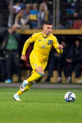 Oleksandr Zubkov (Ukraine) during the UEFA European Qualifier 2023-2024 match between Ukraine 0-0 Italy at BayArena Stadium on November 20 , 2023 in Leverkusen, Italy. Noxthirdxpartyxsales  (236279701)