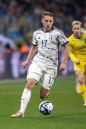 Davide Frattesi (Italy) during the UEFA European Qualifier 2023-2024 match between Ukraine 0-0 Italy at BayArena Stadium on November 20 , 2023 in Leverkusen, Italy. Noxthirdxpartyxsales  (236279867)
