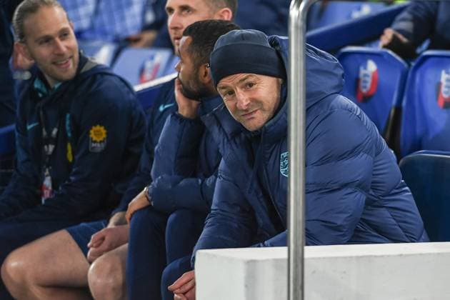England U21s Head coach Lee Carsley during the Euro U21, U 21 Qualification international match, Länderspiel, Nationalmannschaft between England U21 and Northern Ireland U21 at Goodison Park, Liverpool, England on 21 November 2023. Copyright: xTomxPearsonx PMI-5899-0011