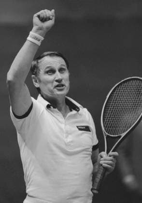 Moscow, USSR. Three-time champion of the USSR in men s and mixed doubles, tennis player Vyacheslav Egorov takes part in the All Stars commercial tennis tournament at the Central Lenin Stadium. Roman Denisov TASS  18393861