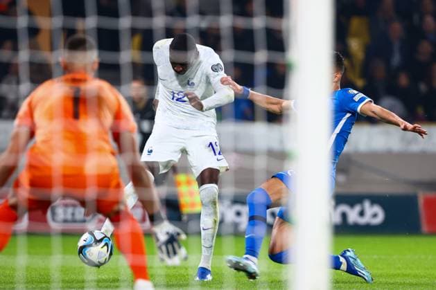Greece v France UEFA EURO, EM, Europameisterschaft,Fussball 2024 Qualifiers Randal Kolo Muani of France scores a goal during the UEFA Euro 2024 Qualifiers match at OPAP Arena, Athens Copyright: xYannisxHalasx FIL-19245-0048 UK Newspapers OUT