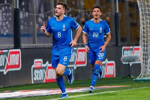 Greece v France UEFA EURO, EM, Europameisterschaft,Fussball 2024 Qualifiers Fotis Ioannidis of Greece celebrates scoring a goal during the UEFA Euro 2024 Qualifiers match at OPAP Arena, Athens Copyright: xYannisxHalasx FIL-19245-0067 UK Newspapers OUT