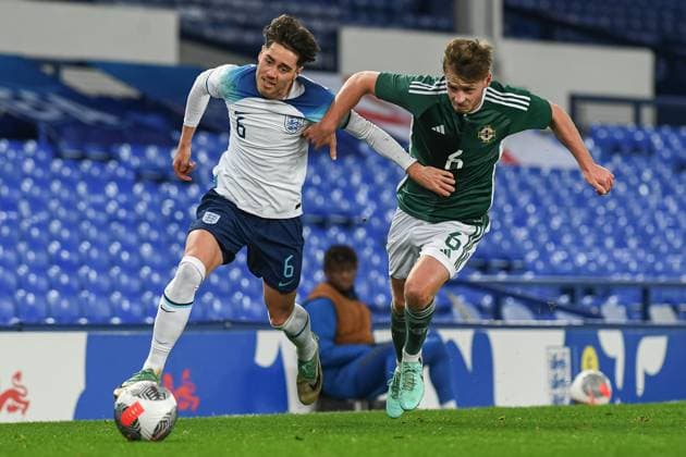 Hayden Hackney of England U21s during the Euro U21, U 21 Qualification international match, Länderspiel, Nationalmannschaft between England U21 and Northern Ireland U21 at Goodison Park, Liverpool, England on 21 November 2023. Copyright: xTomxPearsonx PMI-5899-0064