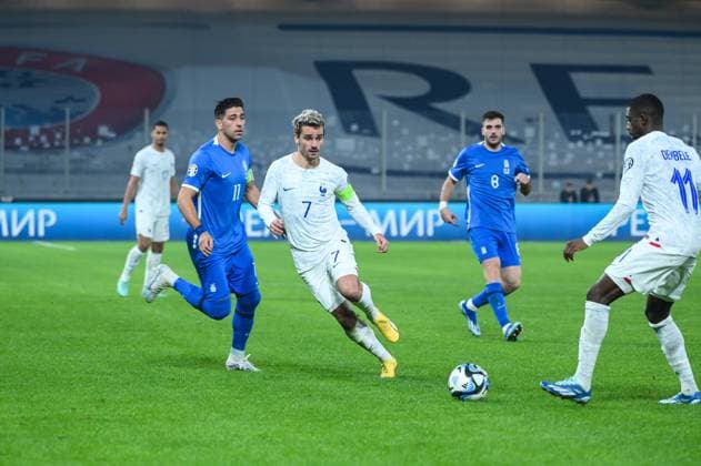 November 21, 2023, Athens, Lombardy, Greece: 7 ANTOINE GRIEZMANN of France during the European Qualifiers for Euro 24, Group B, match between Greece and France at OPAP Arena on November 21, 2023, in Athens, Greece. Athens Greece - ZUMAk160 20231121_zip_k160_020 Copyright: xStefanosxKyriazisx