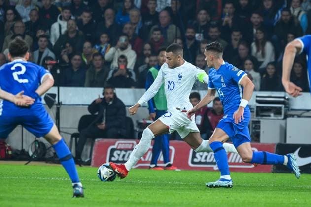 November 22, 2023, Athens, Lombardy, Greece: 10 KYLIAN MBAPPo° of France during the European Qualifiers for Euro 24, Group B, match between Greece and France at OPAP Arena on November 21, 2023, in Athens, Greece. Athens Greece - ZUMAk160 20231122_zip_k160_011 Copyright: xStefanosxKyriazisx