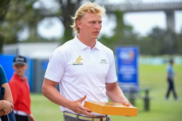 AUSTRALIAN PGA, Golf Herren GOLF PRO AM, Wallabies player Carter Gordon is seen at the Pro Am at the Royal Queensland Golf Club in Brisbane, Wednesday, November 22, 2023. ( NO ARCHIVING, EDITORIAL USE ONLY, NO USE IN BOOKS WITHOUT CONSENT BRISBANE QUEENSLAND AUSTRALIA  Copyright: xJONOxSEARLEx 20231122001868315005