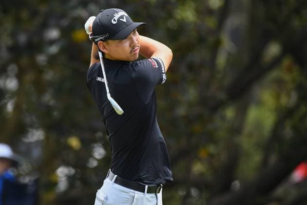 GOLF AUSTRALIAN PGA, Golf Herren Min Woo Lee plays a shot during round 1 of the 2023 Fortinet Australian PGA Championship in Brisbane, Thursday, November 23, 2023. ( NO ARCHIVING, EDITORIAL USE ONLY, NO USE IN BOOKS WITHOUT CONSENT BRISBANE QUEENSLAND AUSTRALIA  Copyright: xJONOxSEARLEx 20231123001868635185