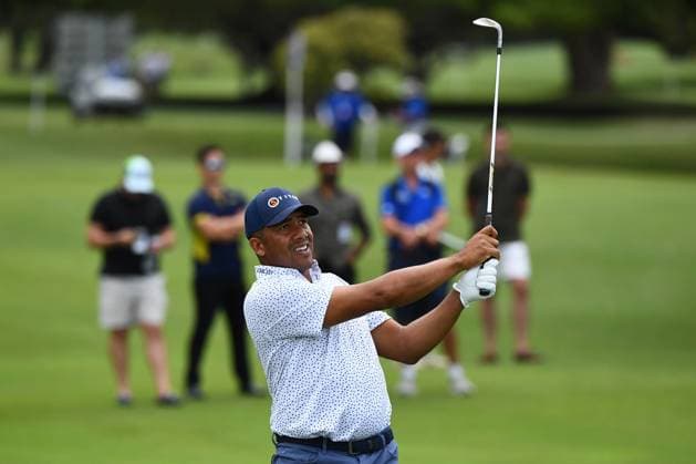 GOLF AUSTRALIAN PGA, Golf Herren Jhonattan Vegas plays a shot during round 1 of the 2023 Fortinet Australian PGA Championship in Brisbane, Thursday, November 23, 2023. ( NO ARCHIVING, EDITORIAL USE ONLY, NO USE IN BOOKS WITHOUT CONSENT BRISBANE QUEENSLAND AUSTRALIA  Copyright: xJONOxSEARLEx 20231123001868663832