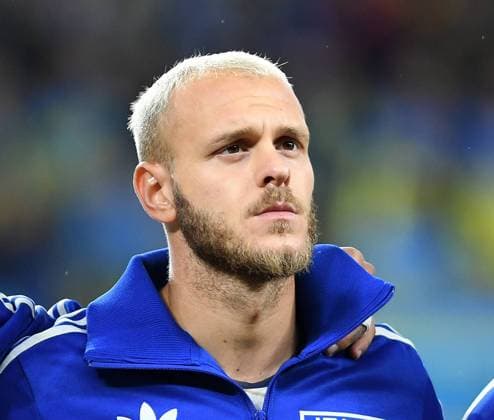 20.11.2023, Leverkusen, Germany, BayArena, Ukraine vs Italy - UEFA EURO, EM, Europameisterschaft,Fussball 2024 European Qualifiers - Group C, Federico Dimarco (Italy) schaut (Foto Ralf Treese) Leverkusen BayArena North Rhine-Westphalia Germany