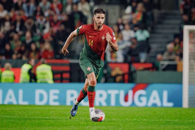 Goncalo Inacio during UEFA EURO, EM, Europameisterschaft,Fussball 2024 qualifying game between national teams of Portugal and Iceland, Estadio Jose Alvalade, Lisbon, Portugal. (Maciej Rogowski) Lisbon Estadio Jose Alvalade Portugal Copyright: xMaciejxRogowskix portugal-iceland-full-19-11-2023-112