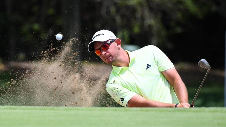 GOLF AUSTRALIAN PGA, Golf Herren Lucas Herbert plays a shot during round 2 of the 2023 Australian PGA Championship in Brisbane, Friday, November 24, 2023. ( NO ARCHIVING, EDITORIAL USE ONLY, NO USE IN BOOKS WITHOUT CONSENT BRISBANE QUEENSLAND AUSTRALIA  Copyright: xJONOxSEARLEx 20231124001869012274