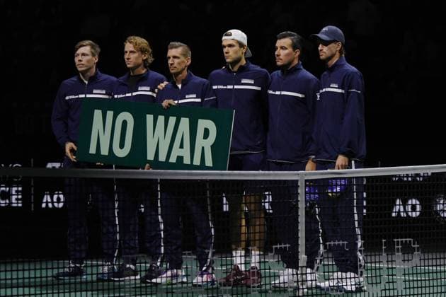 Sport Themen der Woche KW47 Sport Bilder des Tages Team Finland during the Finals Davis Cup 2023 match Finland vs Australia the Palacio Martin Carpena, Spain in Malaga on November 24, 2023  Copyright: xAndreaxRosito IPAxSportx xipa-agx xx IPA_41829443 IPA_Agency_IPA41829443