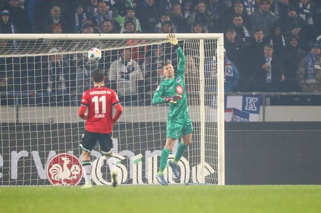 24.11.2023, xtgx, Fussball 2.Bundesliga, Hannover 96 - Hertha BSC Berlin emspor, v.l. Tor zum 1:2 durch Havard Nielsen (Hannover, 1) (Nicht im Bild) (DFL DFB REGULATIONS PROHIBIT ANY USE OF PHOTOGRAPHS as IMAGE SEQUENCES and or QUASI-VIDEO) Hannover