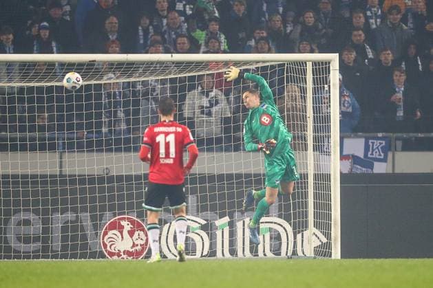 24.11.2023, xtgx, Fussball 2.Bundesliga, Hannover 96 - Hertha BSC Berlin emspor, v.l. Tor zum 1:2 durch Havard Nielsen (Hannover, 1) (Nicht im Bild) (DFL DFB REGULATIONS PROHIBIT ANY USE OF PHOTOGRAPHS as IMAGE SEQUENCES and or QUASI-VIDEO) Hannover