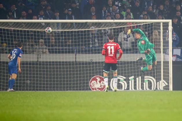 24.11.2023, xtgx, Fussball 2.Bundesliga, Hannover 96 - Hertha BSC Berlin emspor, v.l. Tor zum 1:2 durch Havard Nielsen (Hannover, 1) (Nicht im Bild) (DFL DFB REGULATIONS PROHIBIT ANY USE OF PHOTOGRAPHS as IMAGE SEQUENCES and or QUASI-VIDEO) Hannover