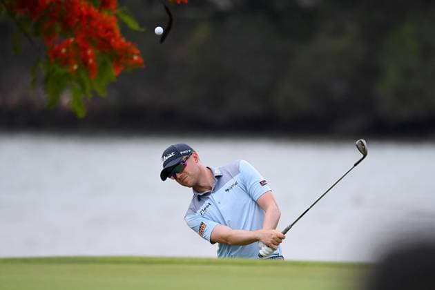 GOLF AUSTRALIAN PGA, Golf Herren Ben Eccles plays a shot during round 3 of the 2023 Australian PGA Championship in Brisbane, Saturday, November 25, 2023. ( NO ARCHIVING, EDITORIAL USE ONLY, NO USE IN BOOKS WITHOUT CONSENT BRISBANE QUEENSLAND AUSTRALIA  Copyright: xJONOxSEARLEx 20231125001869446107