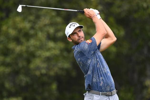 GOLF AUSTRALIAN PGA, Golf Herren Joel Moscatel plays a shot during round 3 of the 2023 Australian PGA Championship in Brisbane, Saturday, November 25, 2023. ( NO ARCHIVING, EDITORIAL USE ONLY, NO USE IN BOOKS WITHOUT CONSENT BRISBANE QUEENSLAND AUSTRALIA  Copyright: xJONOxSEARLEx 20231125001869450891