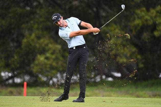 GOLF AUSTRALIAN PGA, Golf Herren John Lyras plays a shot during round 3 of the 2023 Australian PGA Championship in Brisbane, Saturday, November 25, 2023. ( NO ARCHIVING, EDITORIAL USE ONLY, NO USE IN BOOKS WITHOUT CONSENT BRISBANE QUEENSLAND AUSTRALIA  Copyright: xJONOxSEARLEx 20231125001869451341