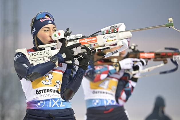Sport Bilder des Tages ÖSTERSUND 20231125 Dorothea Wierer, Italien, under inskjutningen inför lördagens mixedstafett under lördagens premiär i världscupen i skidskytte pa Östersunds skidstadion. ÖSTERSUND SVERIGE x10040x *** ÖSTERSUND 20231125 Dorothea Wierer, Italy, during the start of Saturdays mixed relay during Saturdays biathlon World Cup premiere at the Östersund ski stadium ÖSTERSUND SWEDEN x10040x  Copyright: xAndersxWiklund TTx SKIDSKYTTE VÄRLDSCUPEN ÖSTERSUND 2023