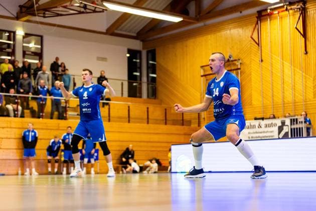 25.11.2023, GER, 2.BL Maenner Sued, Volleyball,Saison 2023 2024, Blue Volleys Gotha vs TV Buehl Gorski, Tomasz (Blue Volleys Gotha) 99867 Gotha Ernestiner-Halle Thüringen Deutschland