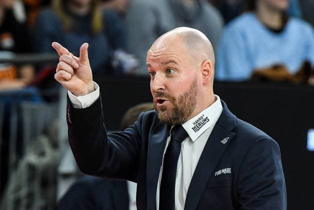 GER, BBL, ratiopharm Ulm vs HAKRO Merlins Crailsheim 25.11.2023, ratiopharm arena, Neu-Ulm, GER, BBL, ratiopharm Ulm vs HAKRO Merlins Crailsheim, im Bild Jussi Laakso (Crailsheim)