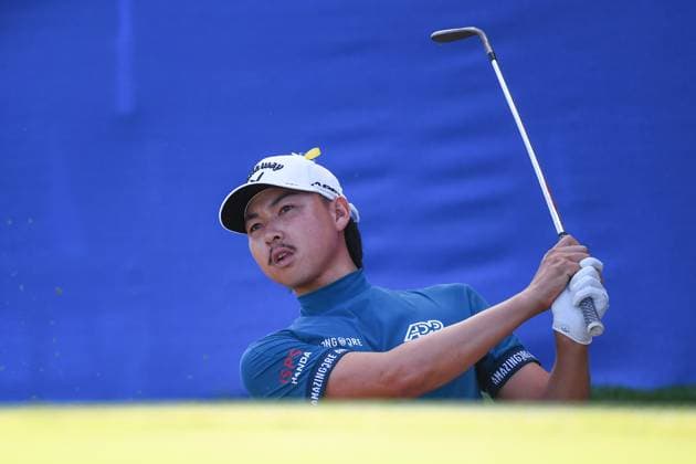 GOLF AUSTRALIAN PGA, Golf Herren Min Woo Lee plays a shot during the final round of the 2023 Australian PGA Championship in Brisbane, Sunday, November 26, 2023. ( NO ARCHIVING, EDITORIAL USE ONLY, NO USE IN BOOKS WITHOUT CONSENT BRISBANE QUEENSLAND AUSTRALIA  Copyright: xJONOxSEARLEx 20231126001870020636