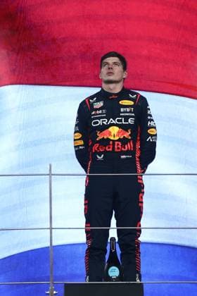 F1 Abu Dhabi Grand Prix 2023 Max Verstappen of Red Bull Racing at podium of the Formula 1 Abu Dhabi Grand Prix at Yas Marina Circuit in Abu Dhabi, United Arab Emirates on November 26, 2023. Abu Dhabi United Arab Emirates  Copyright: xJakubxPorzyckix originalFilename:porzycki-f1abudha231126_npp6V.jpg