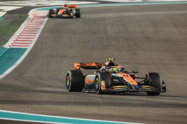 4 Lando Norris (GBR, McLaren F1 Team), F1 Grand Prix of Abu Dhabi at Yas Marina Circuit on November 26, 2023 in Abu Dhabi, United Arab Emirates. (Photo by HOCH ZWEI) Abu Dhabi United Arab Emirates