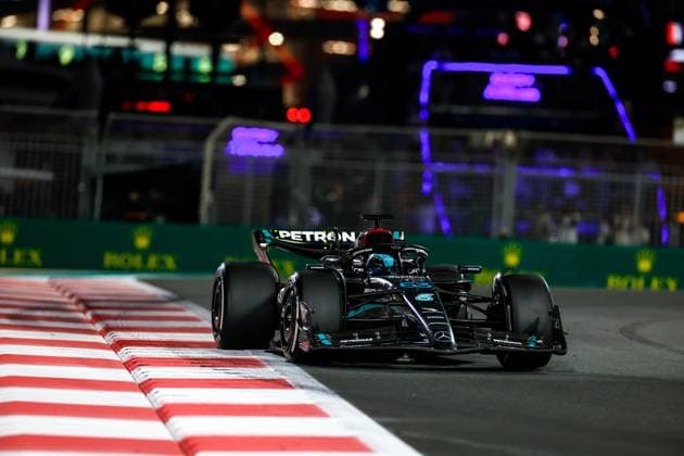 63 George Russell (GBR, Mercedes-AMG Petronas F1 Team), F1 Grand Prix of Abu Dhabi at Yas Marina Circuit on November 26, 2023 in Abu Dhabi, United Arab Emirates. (Photo by HOCH ZWEI) Abu Dhabi United Arab Emirates
