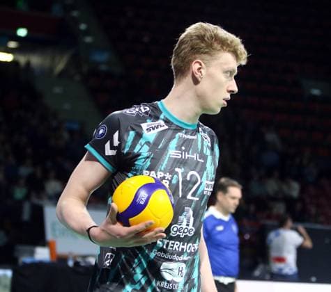 Siebe KORENBLEK (Dueren), He-Volleyballl, Bundesliga 2023 24, WWK Volleys Herrsching vs SWD powervolleys Dueren, 26.11.23, Muenchen, BMW Park, Copyright: WolfgangxFehrmann