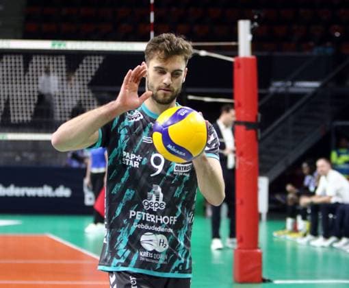 Marcin ERNASTOWICZ (Dueren), He-Volleyballl, Bundesliga 2023 24, WWK Volleys Herrsching vs SWD powervolleys Dueren, 26.11.23, Muenchen, BMW Park, Copyright: WolfgangxFehrmann