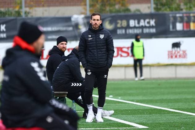 Fußball I Herren I Saison 2023 2024 I Regionalliga Nord I 18. Spieltag I FC Teutonia 05 - SC Weiche Flensburg 08 I 26.11.2023 Dominik Glawogger (FC Teutonia 05 Ottensen) Hamburg Stadion Hoheluft Schleswig-Holstein Deutschland Copyright: xLobeca RHx