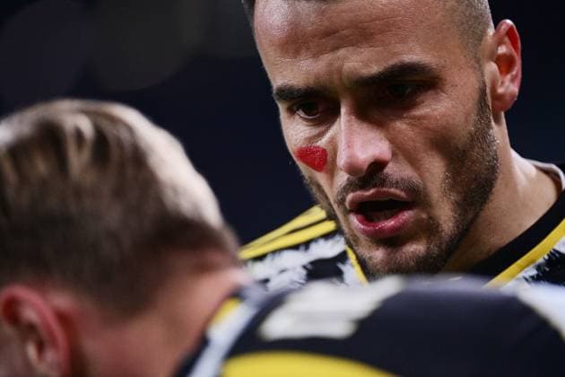 Sport Themen der Woche KW47 Sport Bilder des Tages Foto Marco Alpozzi LaPresse 26 Novembre 2023 - Torino, Italia - - Juventus Vs Inter - Campionato italiano di calcio Serie A TIM 2023 2024 - Allianz Stadium. Nella foto: Filip Kostic (Juventus FC) November 26, 2023 Turin, Italy - sport soccer - Juventus Vs Inter - Italian Football Championship League A TIM 2023 2024 - Allianz Stadium In the pic: Filip Kostic (Juventus FC)  Copyright: xMarcoxAlpozzi LaPressex