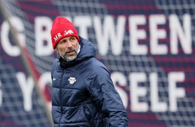 RB Leipzig Training Champions League Leipzig, 27.11.2023, RB Trainingszentrum, UEFA Champions League , RB Leipzig - Abschlusstraining am Vortag von Manchester City vs. RBL , Im Bild: Trainer Marco Rose (RB Leipzig) ,