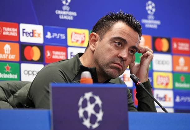 Xavi press conference, PK, Pressekonferenz before the Champions League match against FC Porto Xavi Hernandez is speaking during the press conference prior to the UEFA Champions League match against Real Madrid in Barcelona, Spain, on November 27, 2023. Barcelona Barcelona Spain  Copyright: xUrbanandsportx originalFilename:urbanandsport-xavipres231127_np5z0.jpg