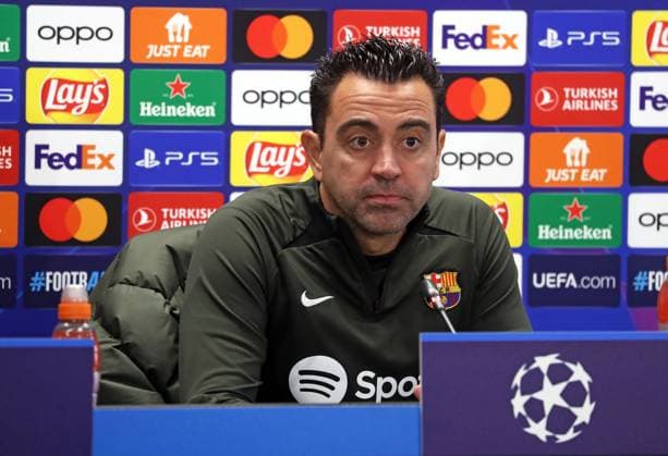 Xavi press conference, PK, Pressekonferenz before the Champions League match against FC Porto Xavi Hernandez is speaking during the press conference prior to the UEFA Champions League match against Real Madrid in Barcelona, Spain, on November 27, 2023. Barcelona Barcelona Spain  Copyright: xUrbanandsportx originalFilename:urbanandsport-xavipres231127_npmPm.jpg
