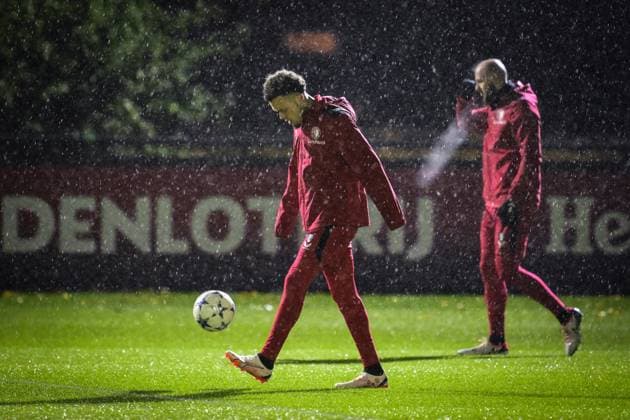 ROTTERDAM - Quilindschy Hartman of Feyenoord during the MD-1 training session prior to the UEFA Champions League match against Atletico Madrid at training complex 1908 on November 27, 2023 in Rotterdam, Netherlands. ANP OLAF KRAAK UEFA Champions League 2023 24 2023 2024 xVIxANPxSportx xxANPxIVx 484885457 originalFilename: 484885457.jpg