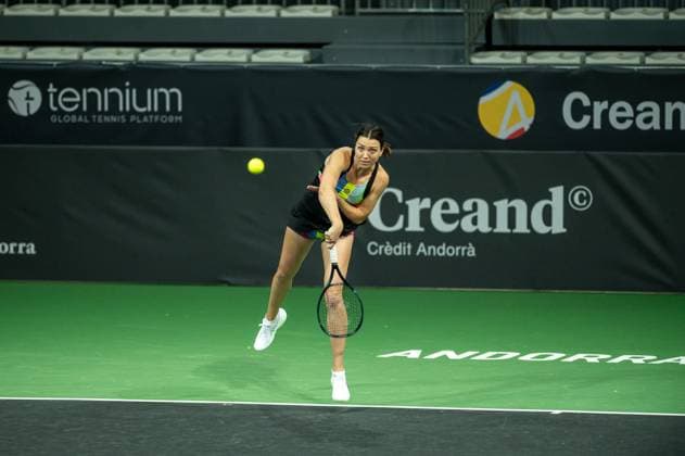 Patricia Maria TIG of Romania in action against Nuria PARRIZAS DIAZ of Spain during the Round of 32 of the Creand Andorra Open Women s Tennis Association WTA, Tennis Damen 2023 tennis tournament at the Poliesportiu d Andorra in Andorra La Vella, Andorra on Novemeber Patricia Maria Tig of Romania is in action against Nuria Parrizas Diaz of Spain during the Round of 32 of the Creand Andorra Open Women s Tennis Association (WTA) 2023 tennis tournament at the Poliesportiu d Andorra in Andorra la Vella, Andorra, on November 27, 2023. Andorra la Vella Andorra  Copyright: xMartinxSilvaxCosentinox originalFilename:silvacosentino-patricia231127_np64x.jpg