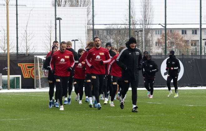 Fussball, Herren, Saison 2023 2024, Champions League, Training des 1. FC Union Berlin am Stadion An der Alten Försterei am Tag vor dem Spiel gegen den SC Braga, Übersicht, 28.11. 2023, Copyright: xSebastianxRäppold MatthiasxKochx