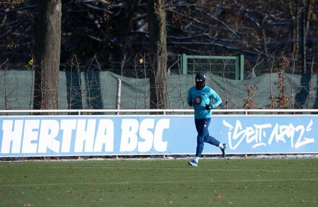Fussball, Herren, Saison 2023 24, 2. Bundesliga, Hertha BSC, Training, Jeremy Dudziak (Hertha BSC), 28.11. 2023,