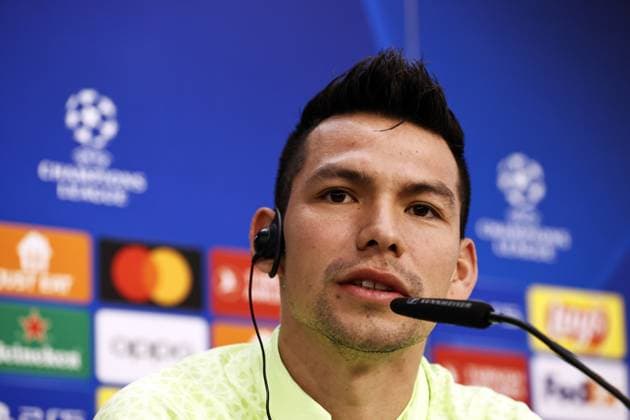 SEVILLE - Hirving Lozano of PSV Eindhoven during the MD-1 training session ahead of the UEFA Champions League Group B match against Sevilla FC at the Estadio Ramon Sanchez-Pizjuan on November 28, 2023 in Seville, Spain. ANP MAURICE VAN STEEN UEFA Champions League 2023 24 2023 2024 xVIxANPxSportx xxANPxIVx 484952284 originalFilename: 484952284.jpg