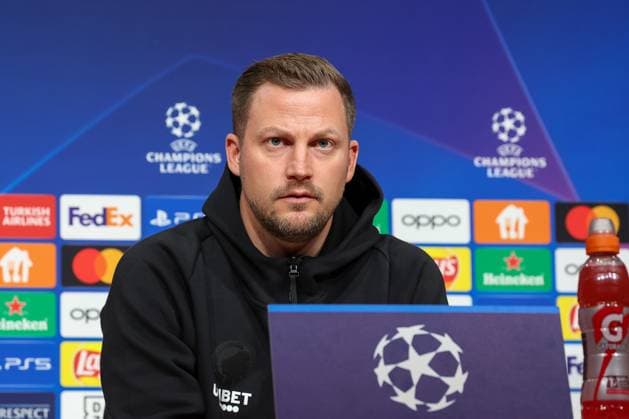 Jacob Neestrup (FC Kopenhagen, Head-Coach), Internationale Pressekonferenz. FC Kopenhagen, Fussball, UEFA Champions League, Vorrunde, 5. Spieltag, Saison 23 24, 28.11.2023, FC Kobenhavn Internationale Pressekonferenz. FC Kopenhagen, Fussball, UEFA Champions League, Vorrunde, 5. Spieltag, Saison 23 24, 28.11.2023 Muenchen Copyright: xEibner-Pressefoto JennixMaulx EP_JML