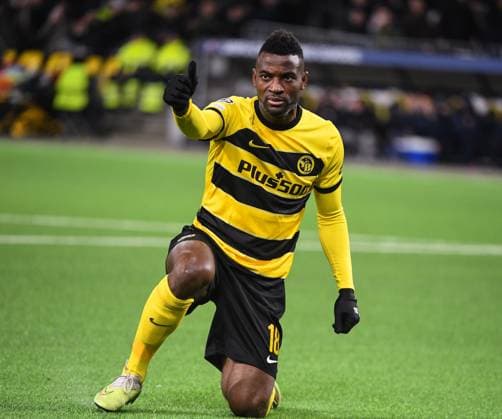 BERN, SWITZERLAND - NOVEMBER 28: Jean-Pierre Nsame during the UEFA Champions League Group Stage match between BSC Young Boys and FK Crvena zvezda at Stadion Wankdorf on November 28, 2023 in Bern, Switzerland. Bern Stadion Wankdorf Bern Switzerland Copyright: xJustPictures.ch ManuelxWinterbergerx jp-en-EuSpIm-Y.Boys_Crvena_28Nov2023_00020
