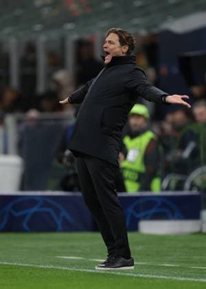 Milan, Italy, 28th November 2023. Edin Terzic Head coach of Borussia Dortmund reacts during the UEFA Champions League match at Giuseppe Meazza, Milan. Picture credit should read: Jonathan Moscrop Sportimage EDITORIAL USE ONLY. No use with unauthorised audio, video, data, fixture lists, club league logos or live services. Online in-match use limited to 120 images, no video emulation. No use in betting, games or single club league player publications. SPI-2754-0025