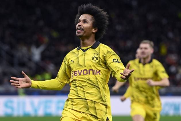 Db Milano 28 11 2023 - Champions League Milan-Borussia Dortmund foto Daniele Buffa Image nella foto: esultanza gol Donyell Malen 